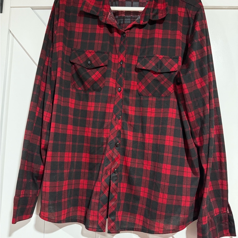 Red and Black Plaid Women’s Shirt